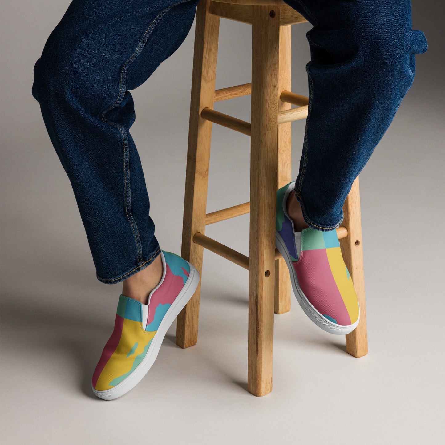 AFRICA WARHOL Men’s Slip-On Canvas Shoes (Retro)