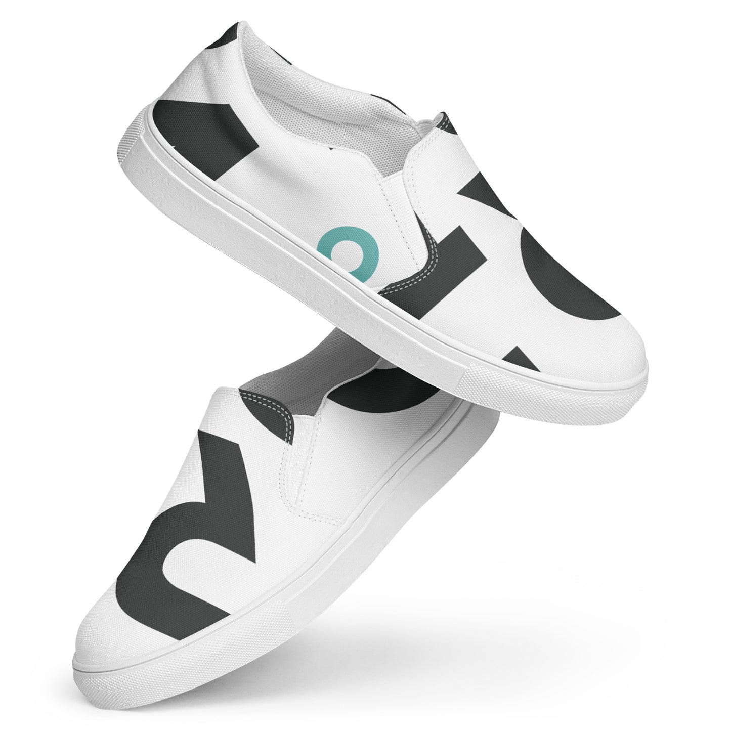 AFRICA IS THE FUTURE Men’s Slip-On Canvas Shoes (White)
