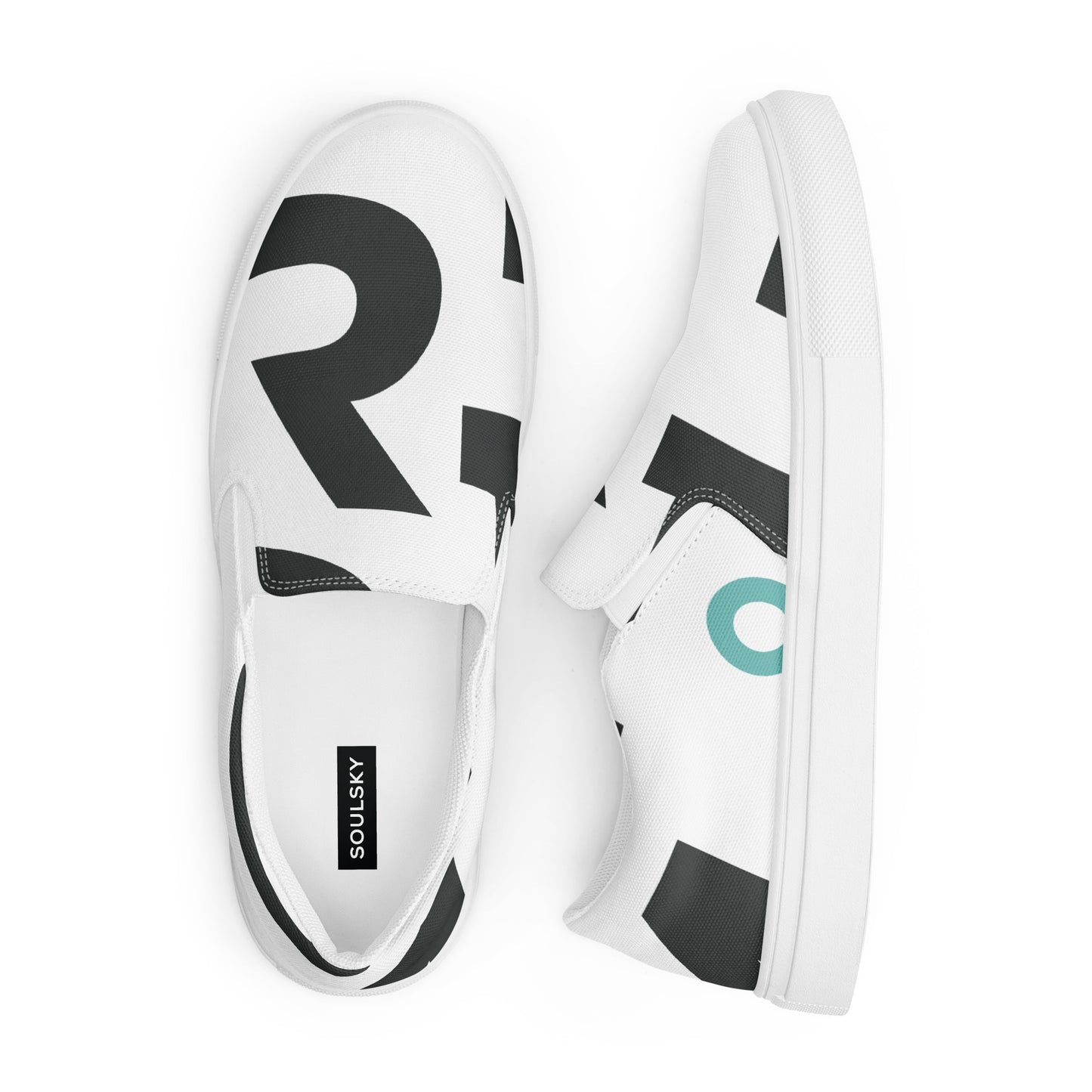 AFRICA IS THE FUTURE Men’s Slip-On Canvas Shoes (White)