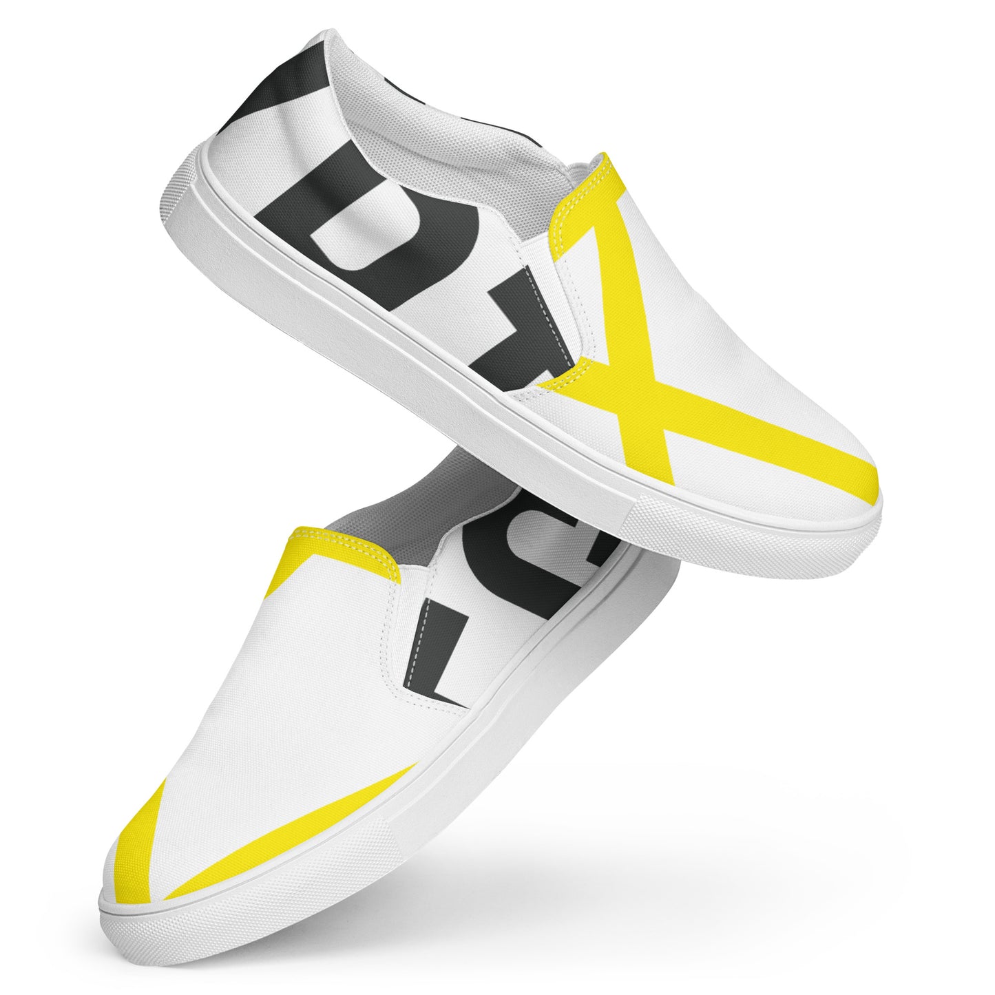 EGYPT Men’s Slip-On Canvas Shoes (White)