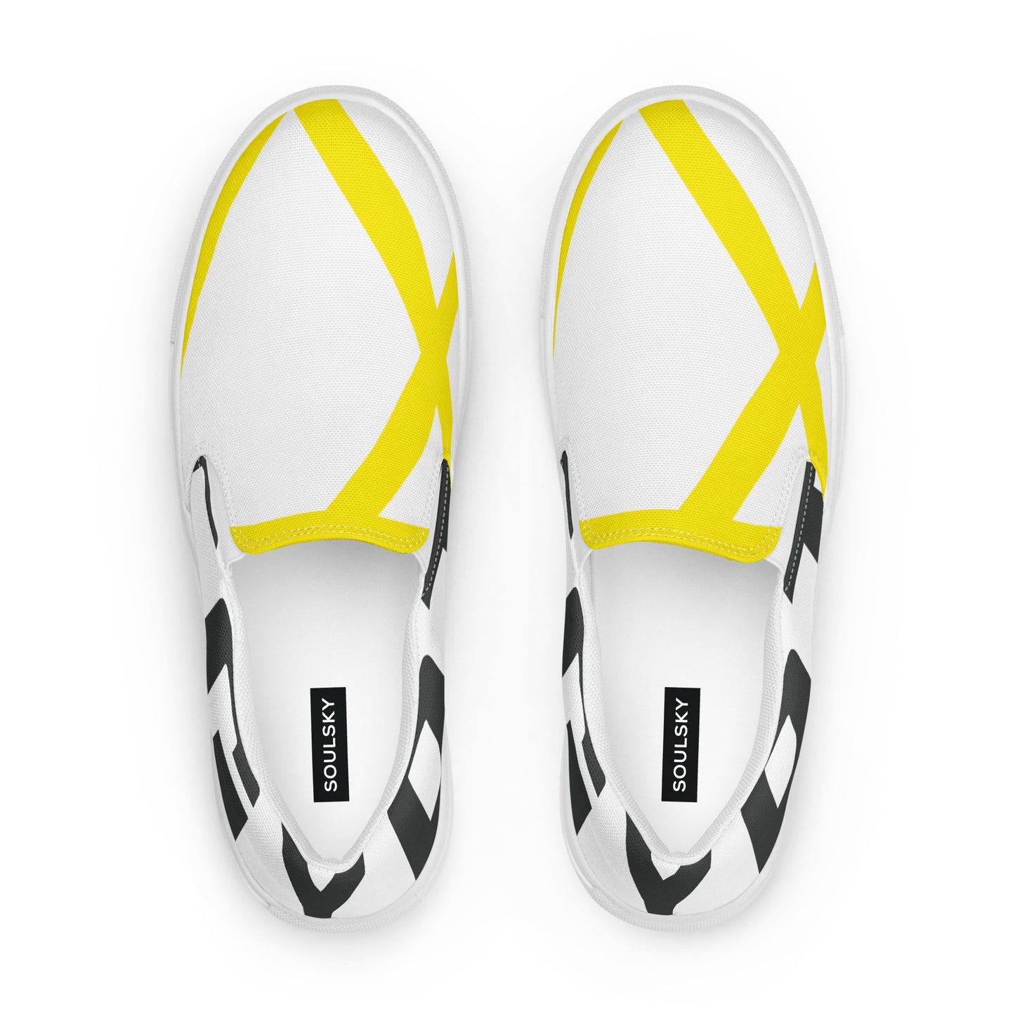 EGYPT Men’s Slip-On Canvas Shoes (White)