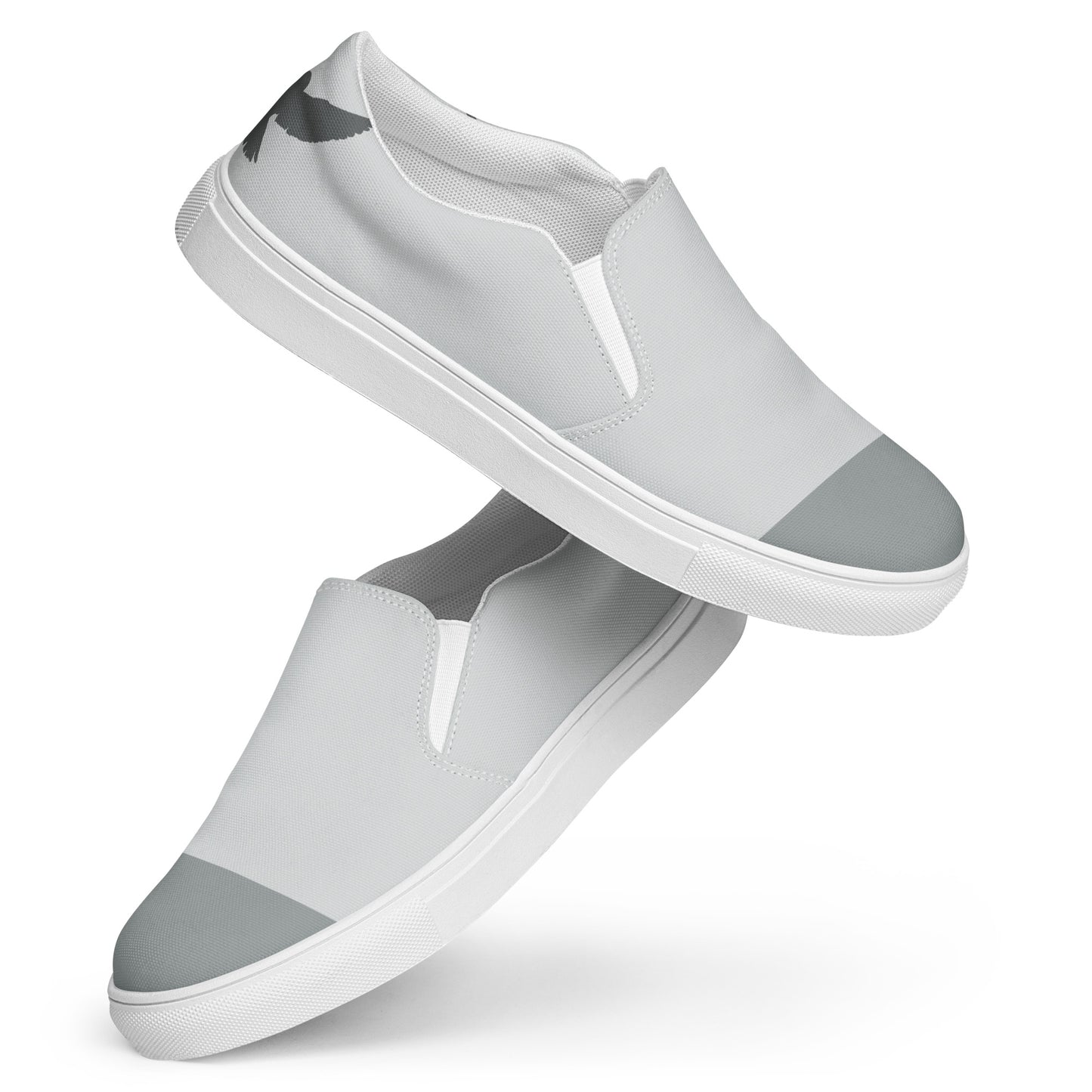 NEVER LOSE HOPE Men’s Slip-On Canvas Shoes (Light Gray)
