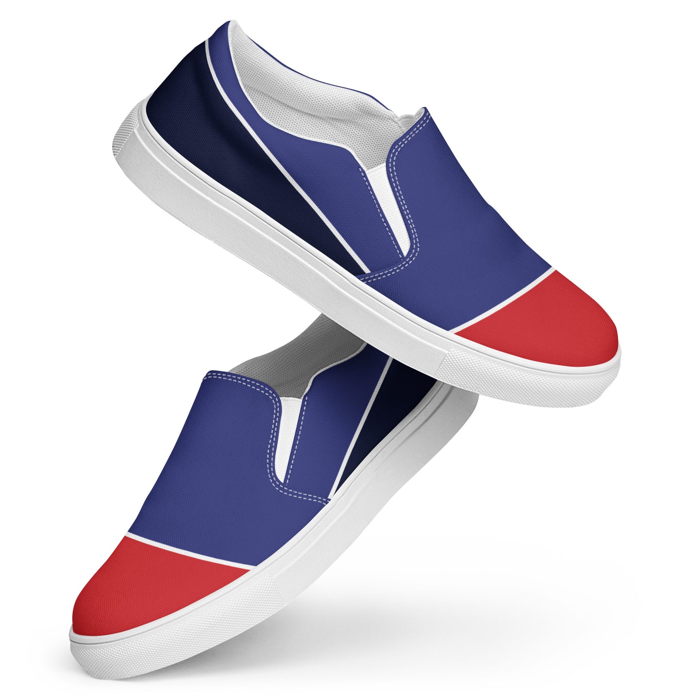 Men’s Slip-On Canvas Shoes (Red, Navy Blue)