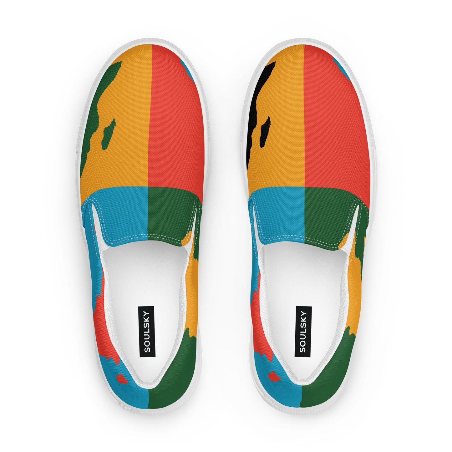 AFRICA WARHOL Men’s Slip-On Canvas Shoes (Bright)