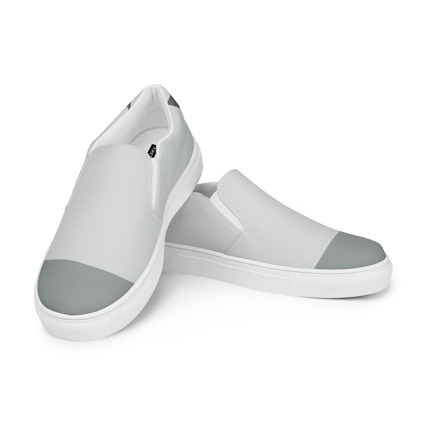 NEVER LOSE HOPE Men’s Slip-On Canvas Shoes (Light Gray)