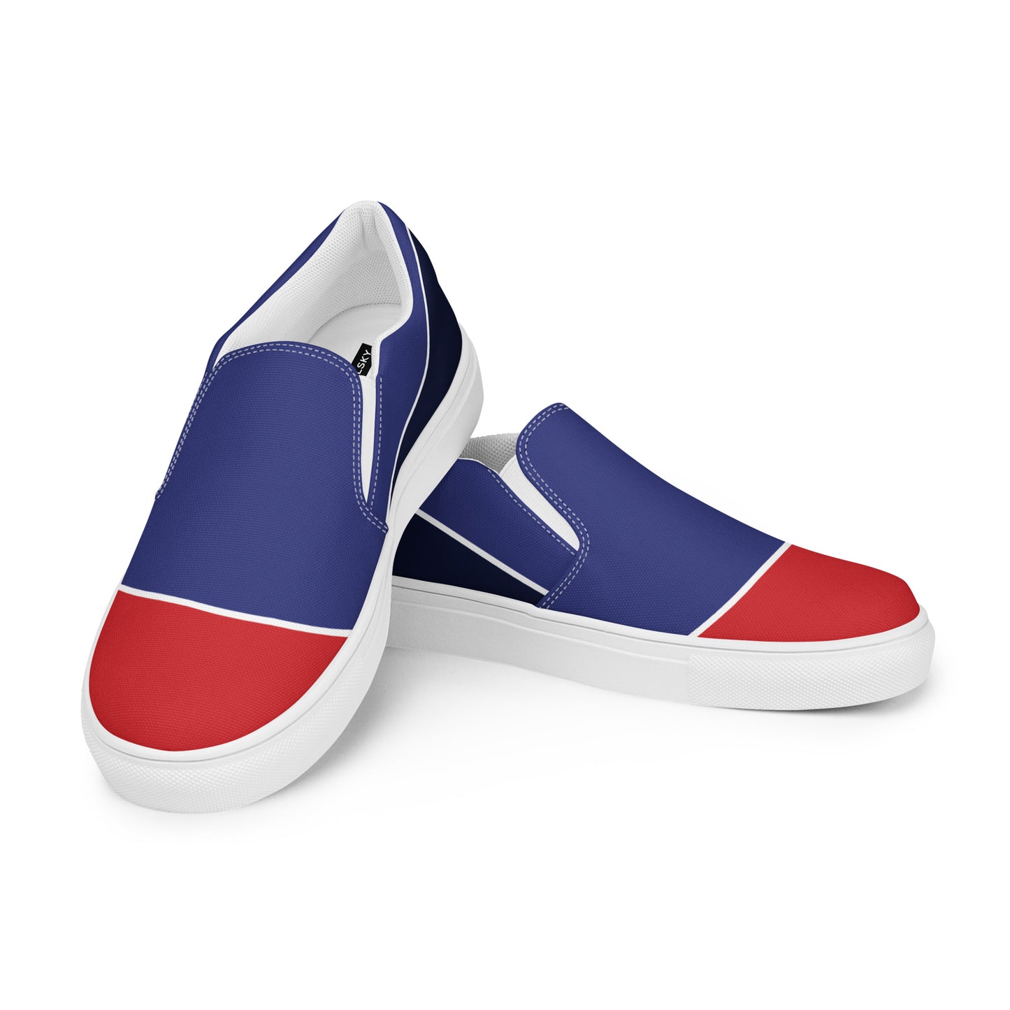 Men’s Slip-On Canvas Shoes (Red, Navy Blue)