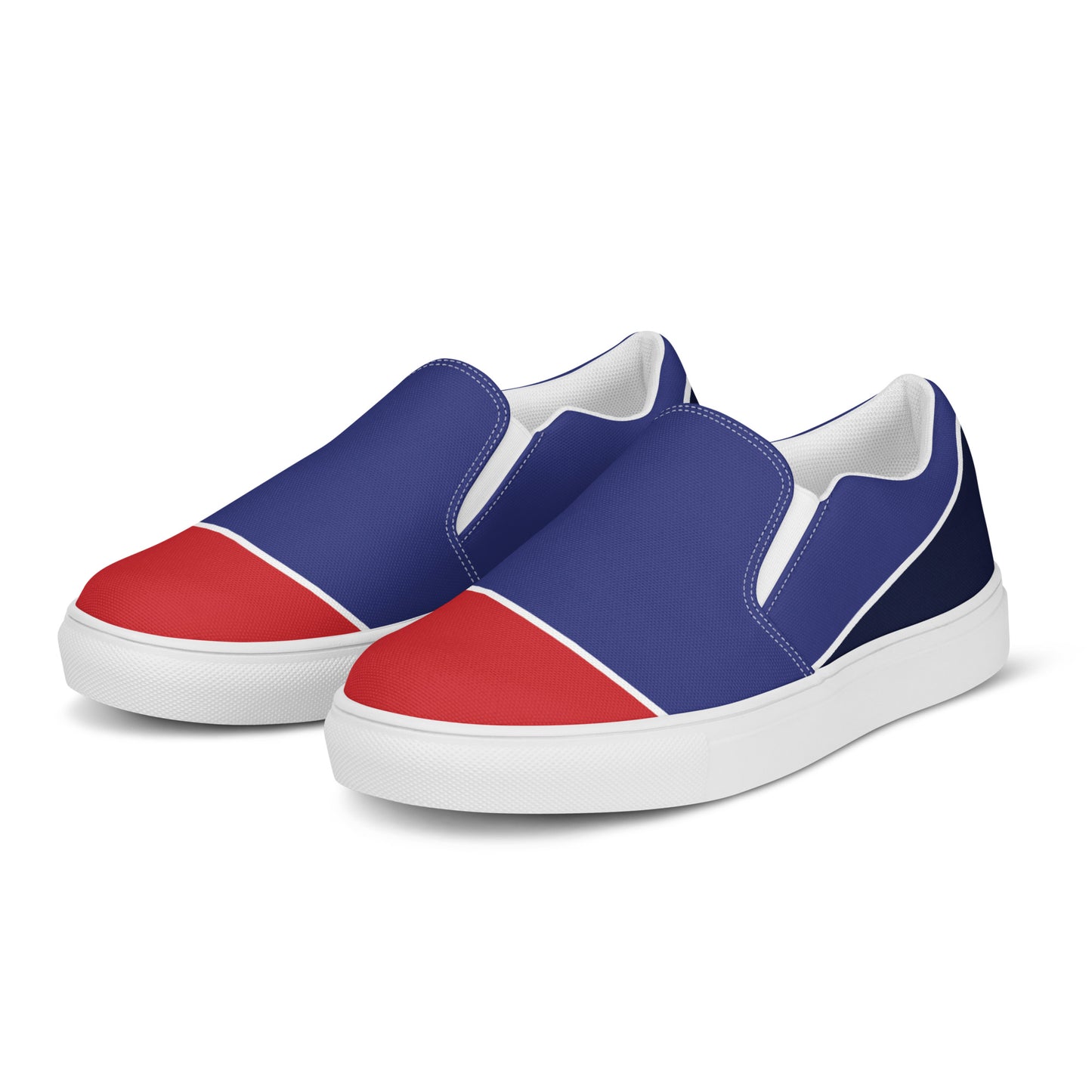 Men’s Slip-On Canvas Shoes (Red, Navy Blue)