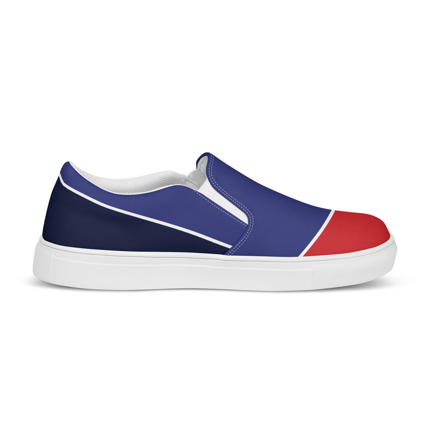 Men’s Slip-On Canvas Shoes (Red, Navy Blue)