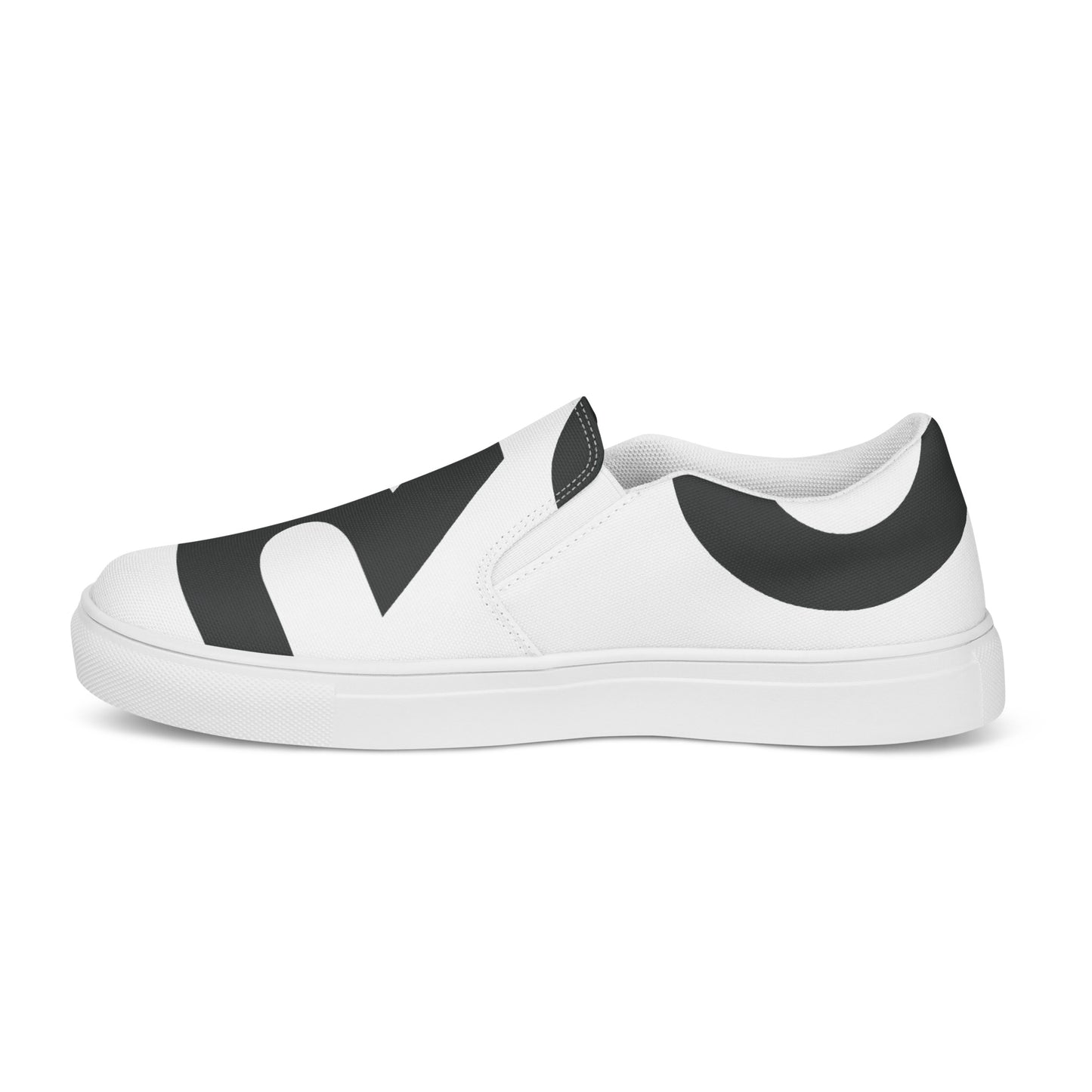 AFRICA IS THE FUTURE Men’s Slip-On Canvas Shoes (White)