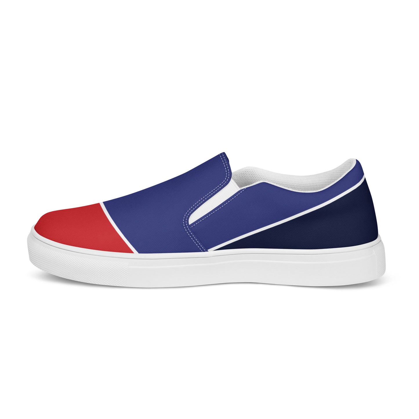 Men’s Slip-On Canvas Shoes (Red, Navy Blue)