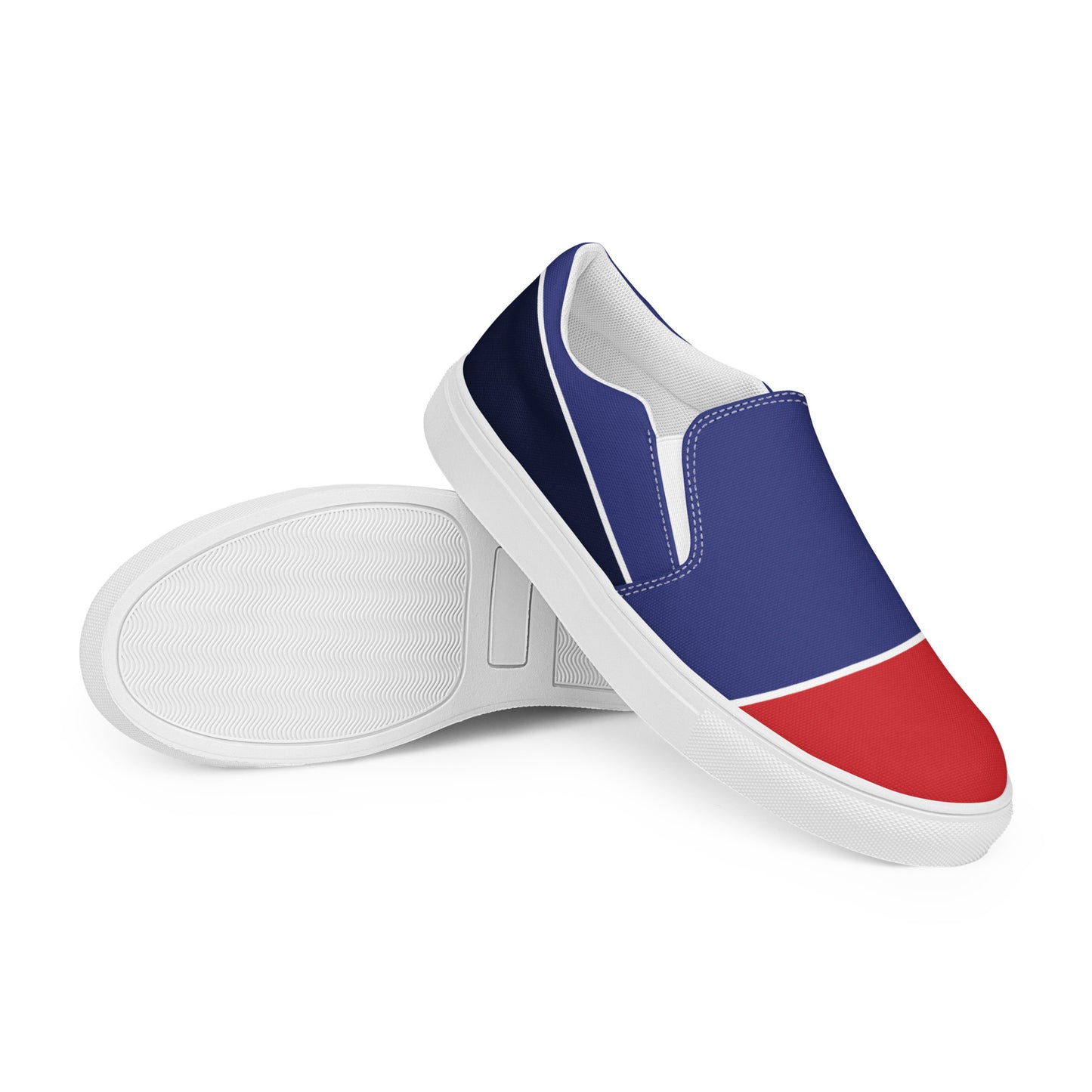 Men’s Slip-On Canvas Shoes (Red, Navy Blue)