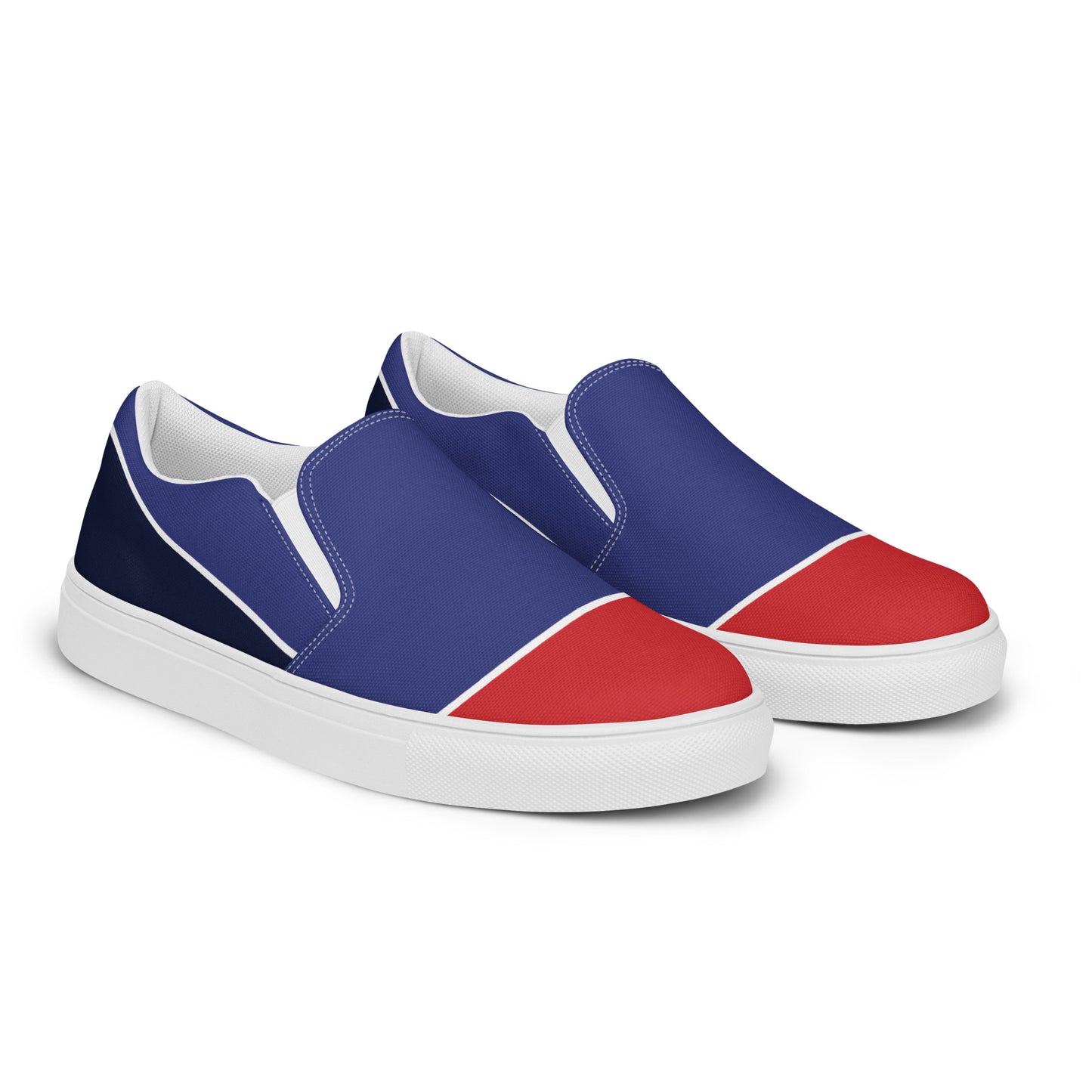 Men’s Slip-On Canvas Shoes (Red, Navy Blue)