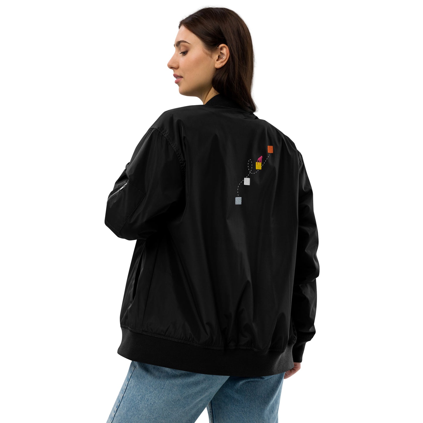 NEVER GIVE UP Premium Bomber Jacket