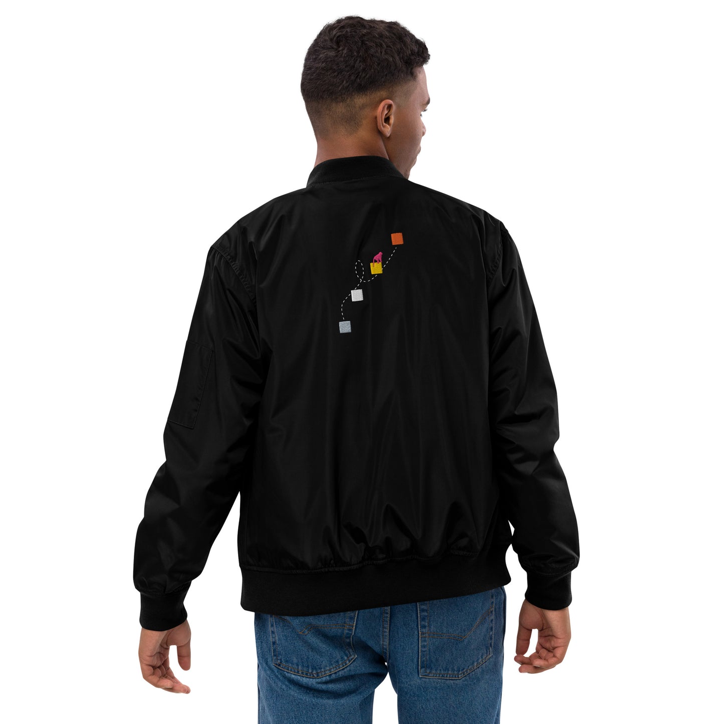 NEVER GIVE UP Premium Bomber Jacket