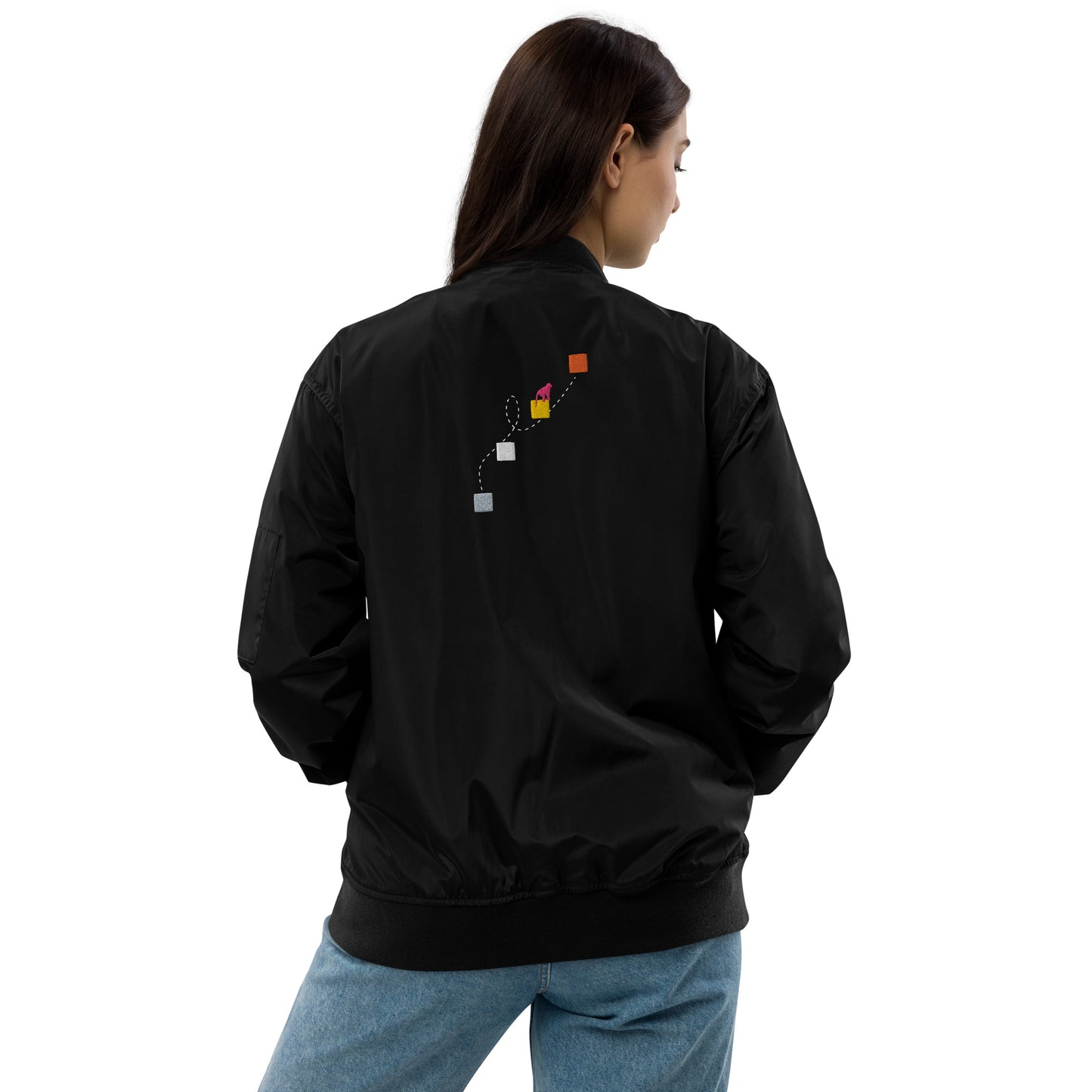 NEVER GIVE UP Premium Bomber Jacket