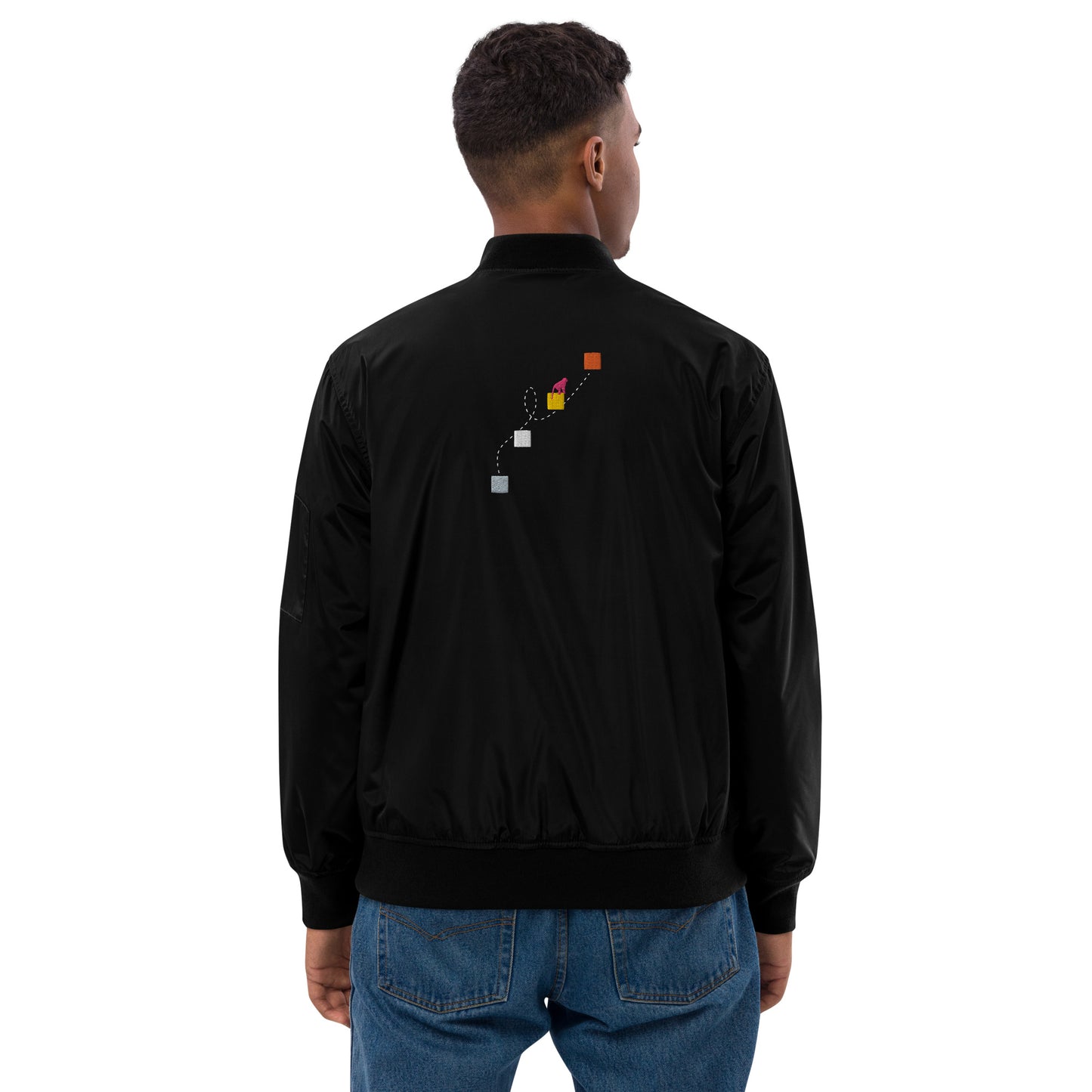 NEVER GIVE UP Premium Bomber Jacket