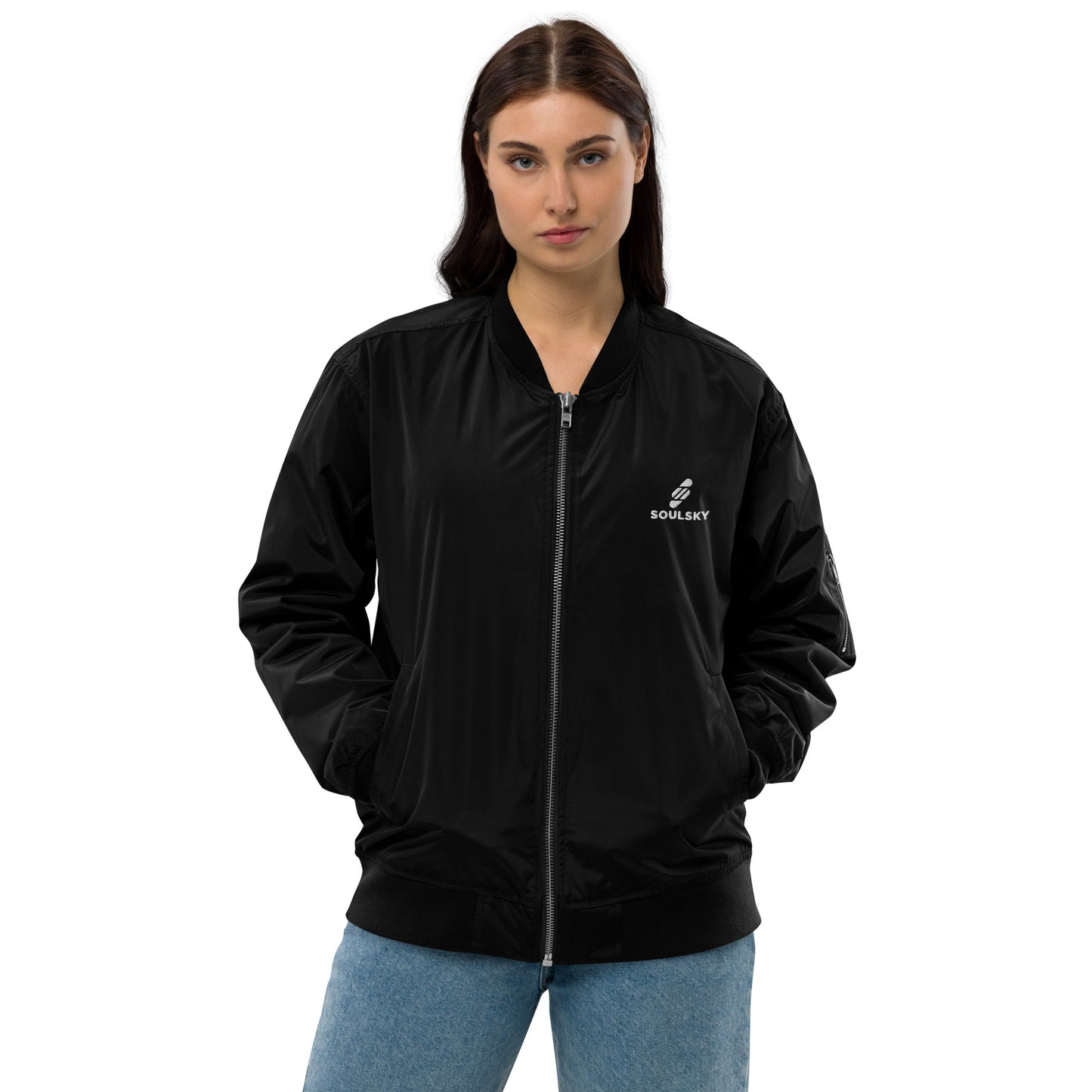 NEVER GIVE UP Premium Bomber Jacket