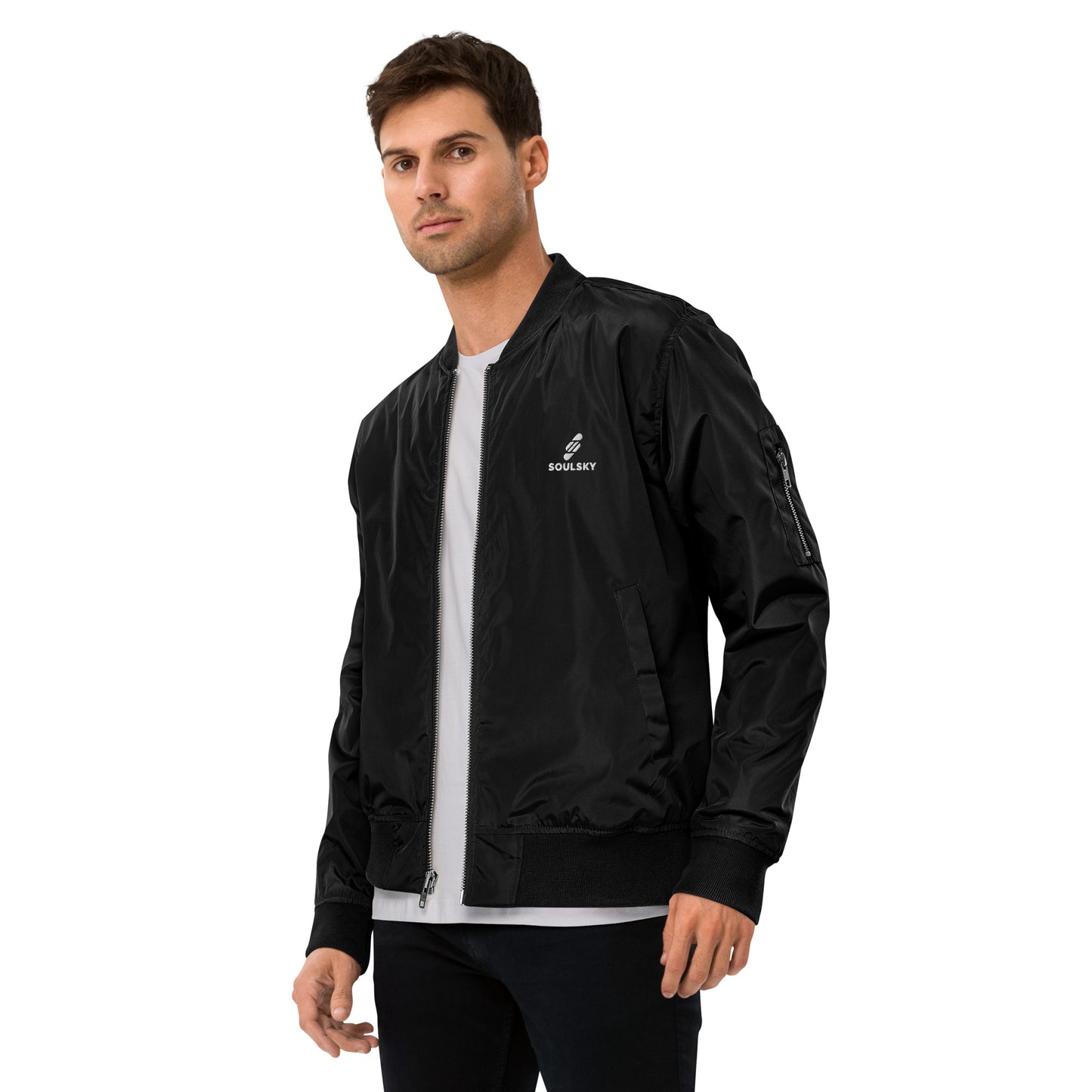NEVER GIVE UP Premium Bomber Jacket