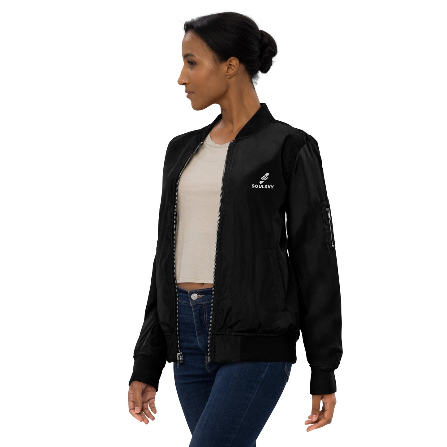NEVER GIVE UP Premium Bomber Jacket