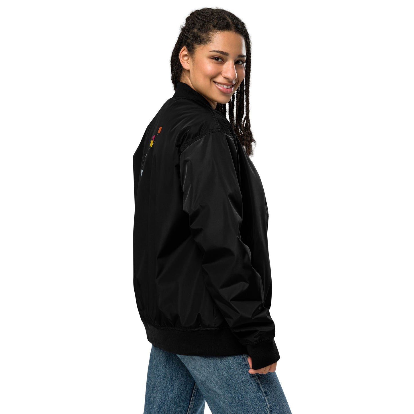 NEVER GIVE UP Premium Bomber Jacket