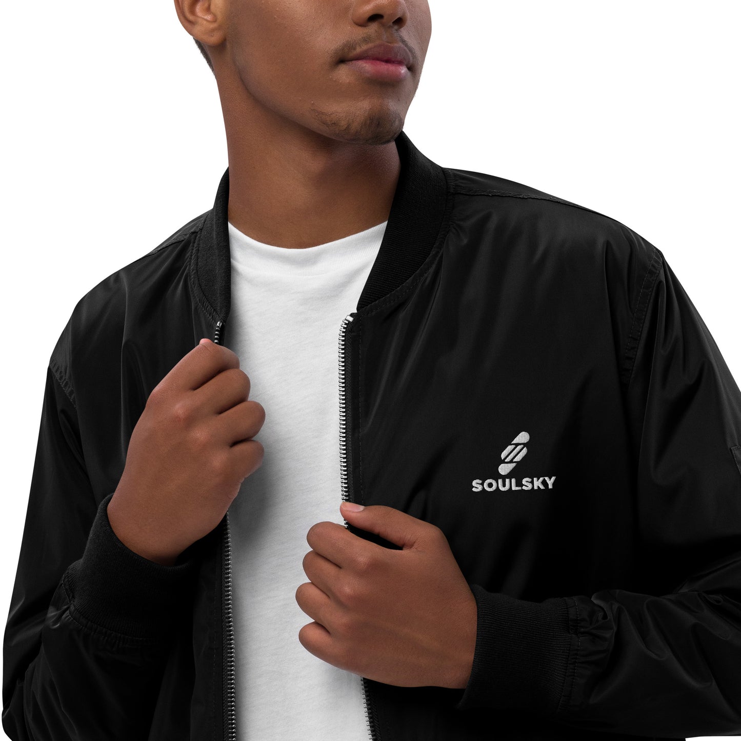 NEVER GIVE UP Premium Bomber Jacket
