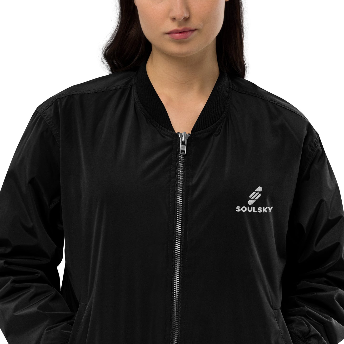 NEVER GIVE UP Premium Bomber Jacket