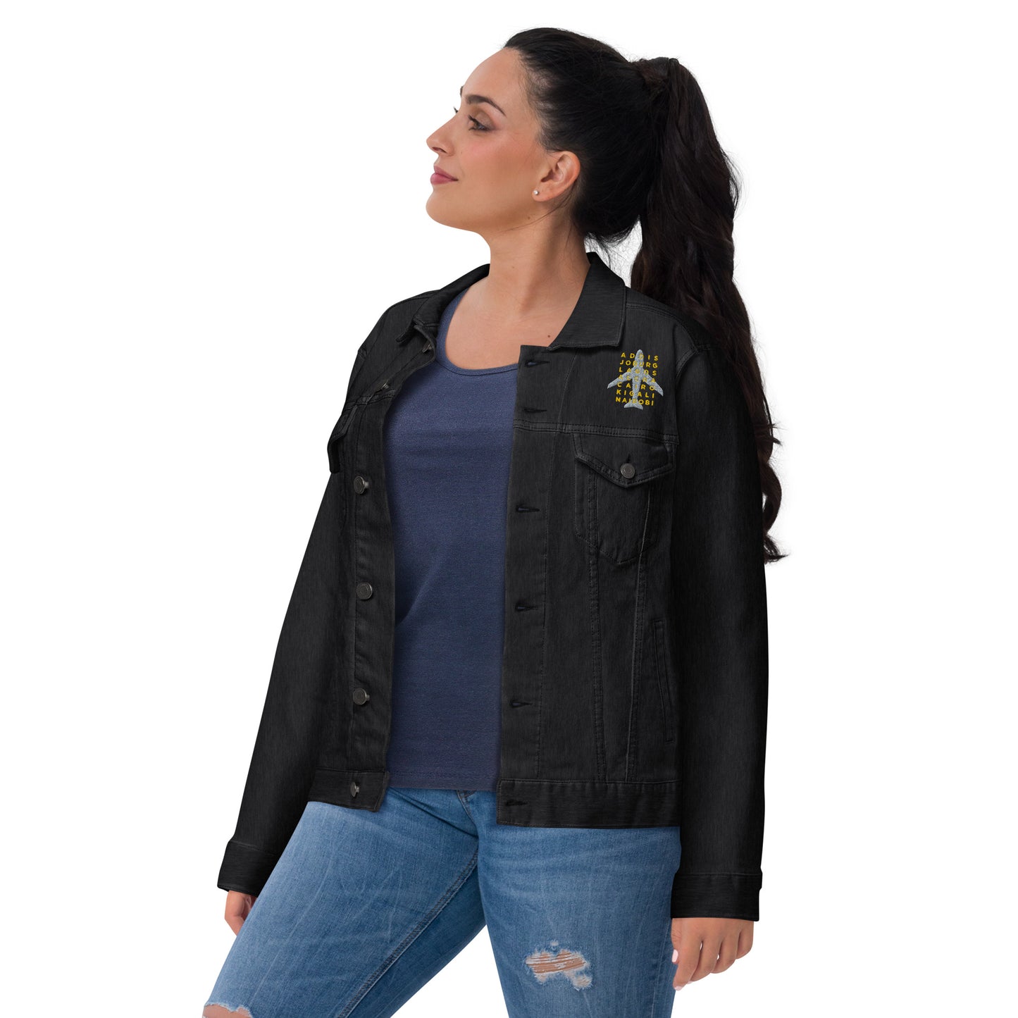 AFRICAN CITIES Unisex Denim Jacket