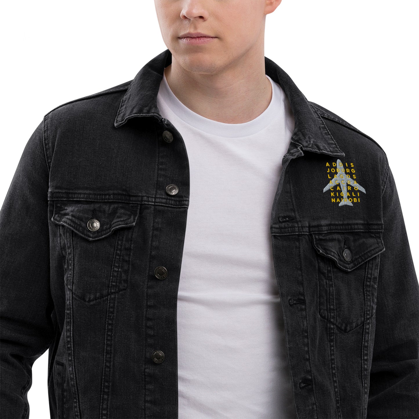 AFRICAN CITIES Unisex Denim Jacket