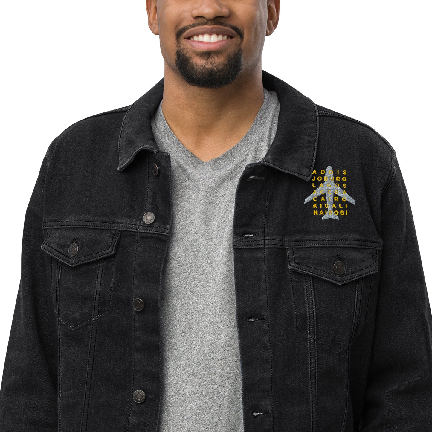 AFRICAN CITIES Unisex Denim Jacket