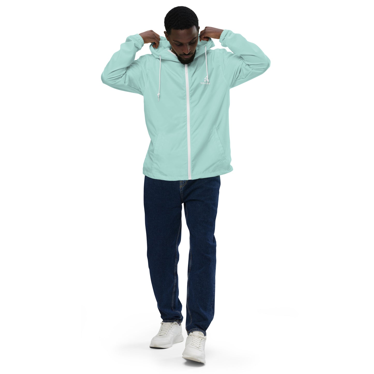 AQUA Unisex Zip Up Windbreaker