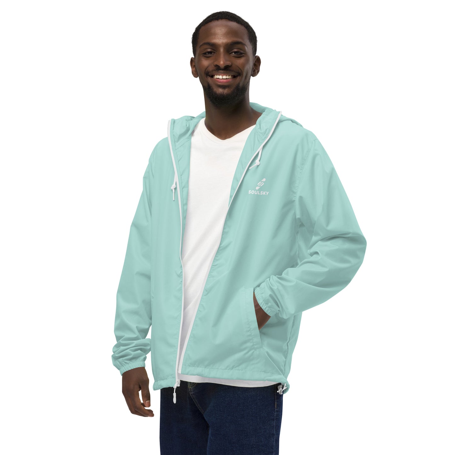 AQUA Unisex Zip Up Windbreaker