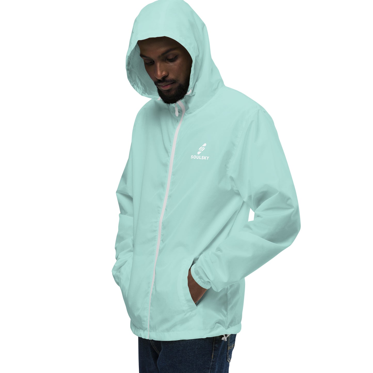 AQUA Unisex Zip Up Windbreaker