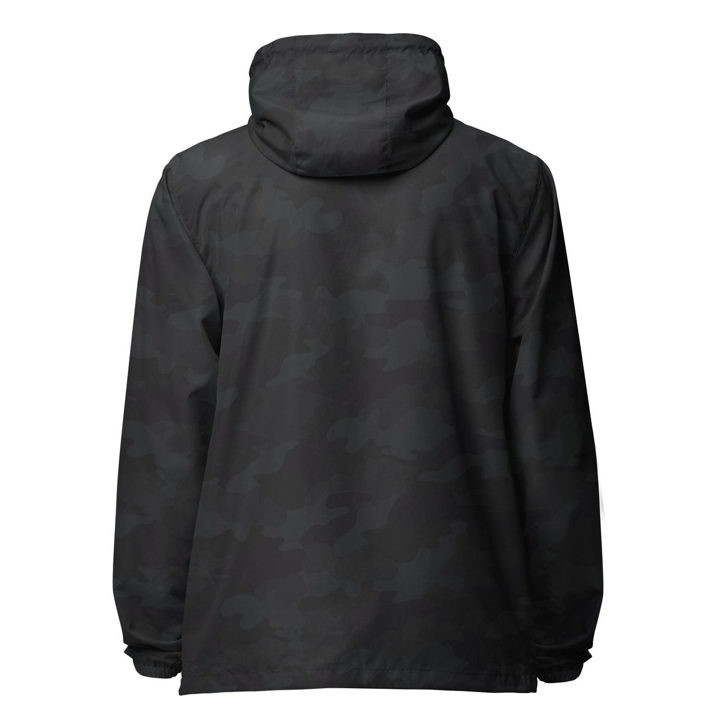 BLACK CAMO Unisex Zip Up Windbreaker