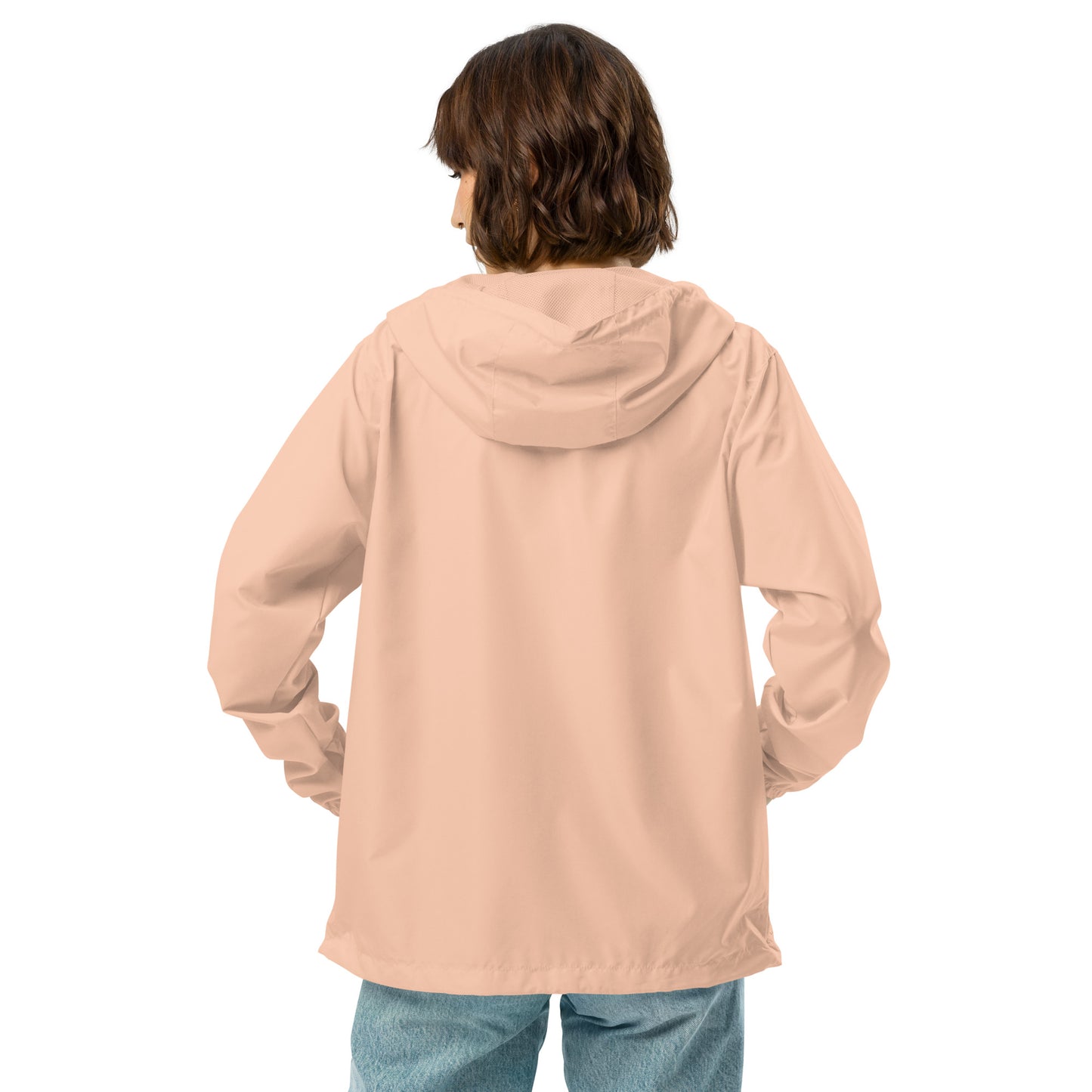 BLUSH PINK Unisex Zip Up Windbreaker