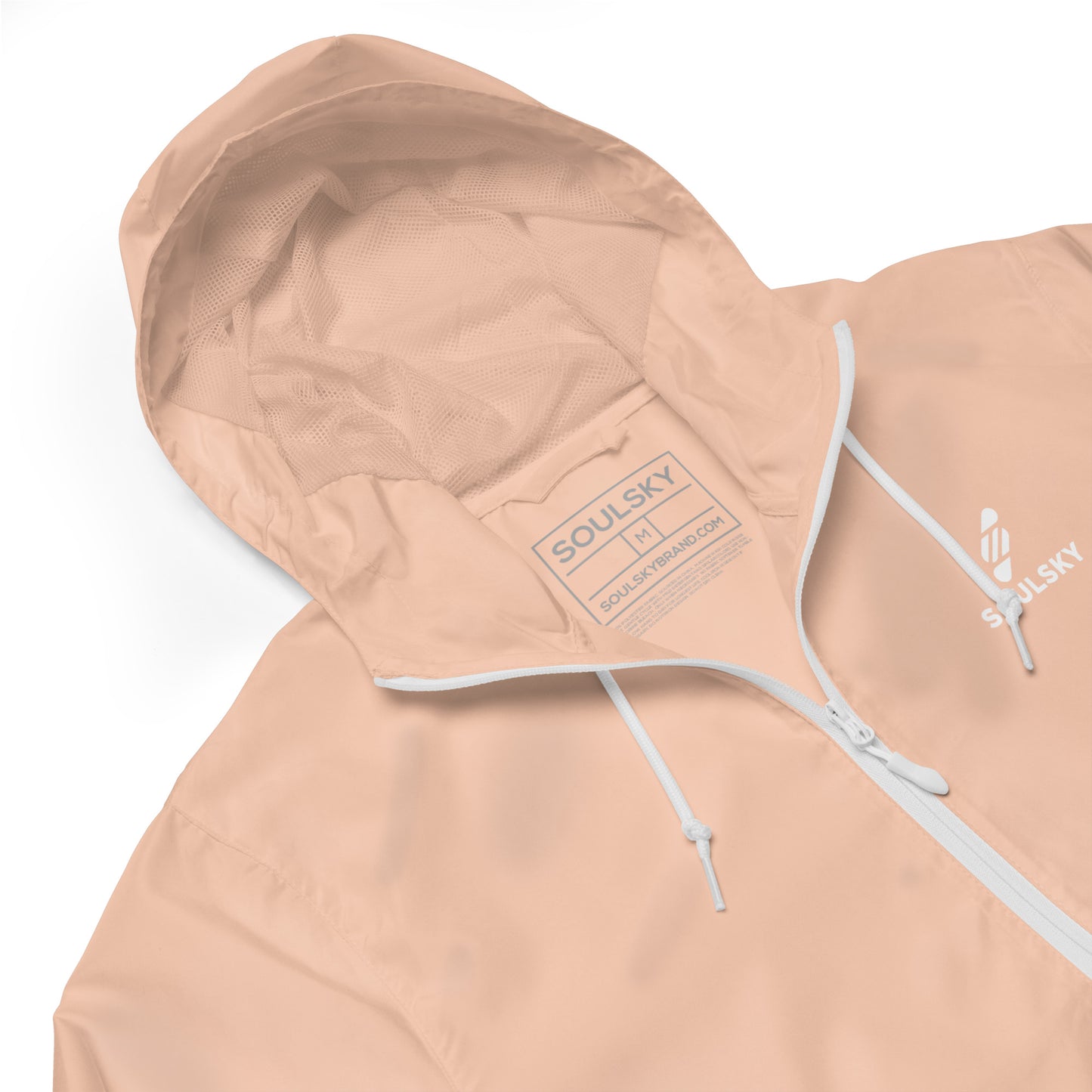 BLUSH PINK Unisex Zip Up Windbreaker