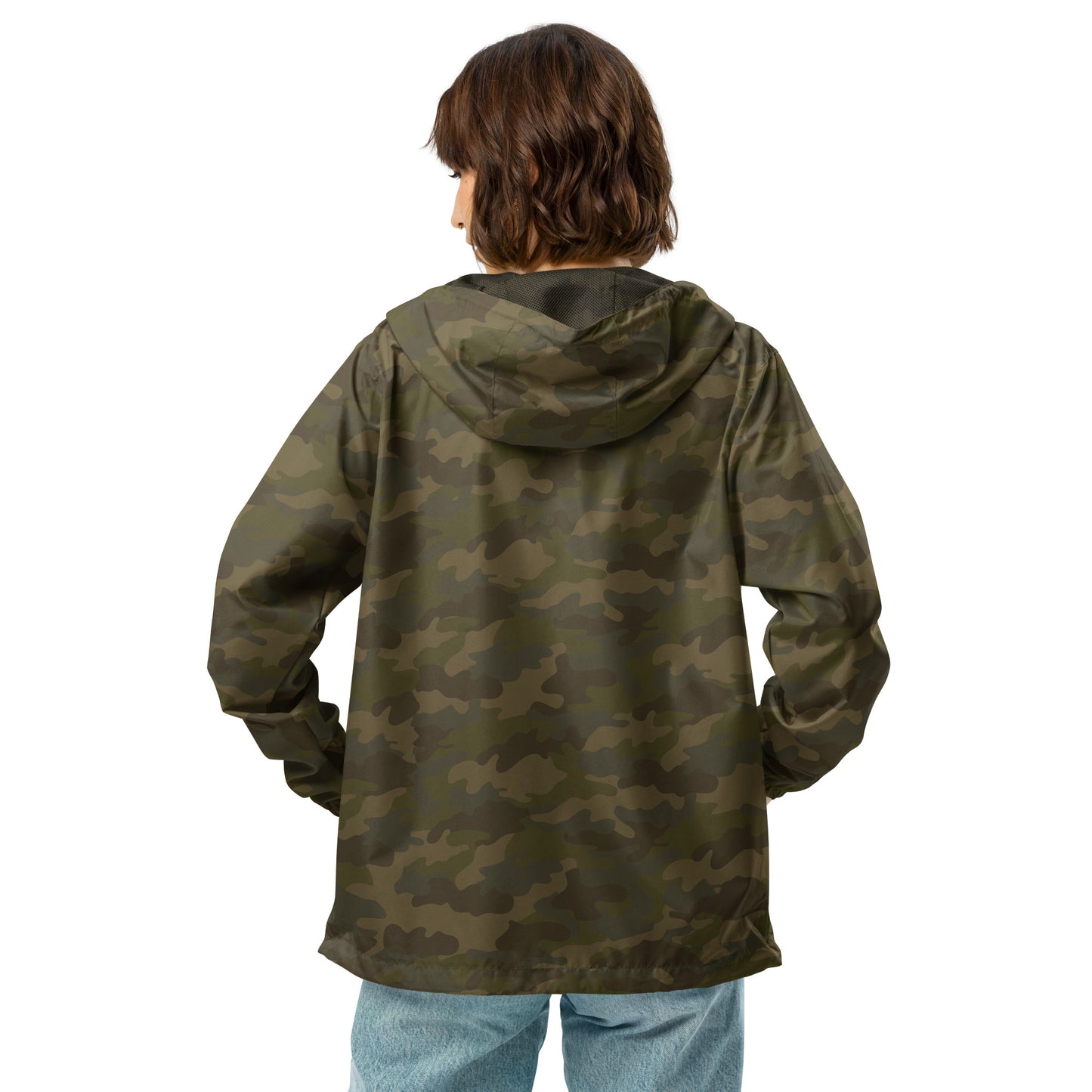 FOREST CAMO Unisex Zip Up Windbreaker