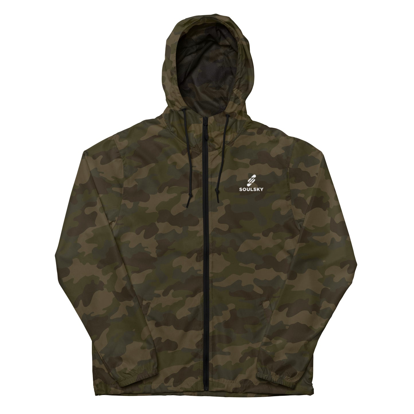 FOREST CAMO Unisex Zip Up Windbreaker