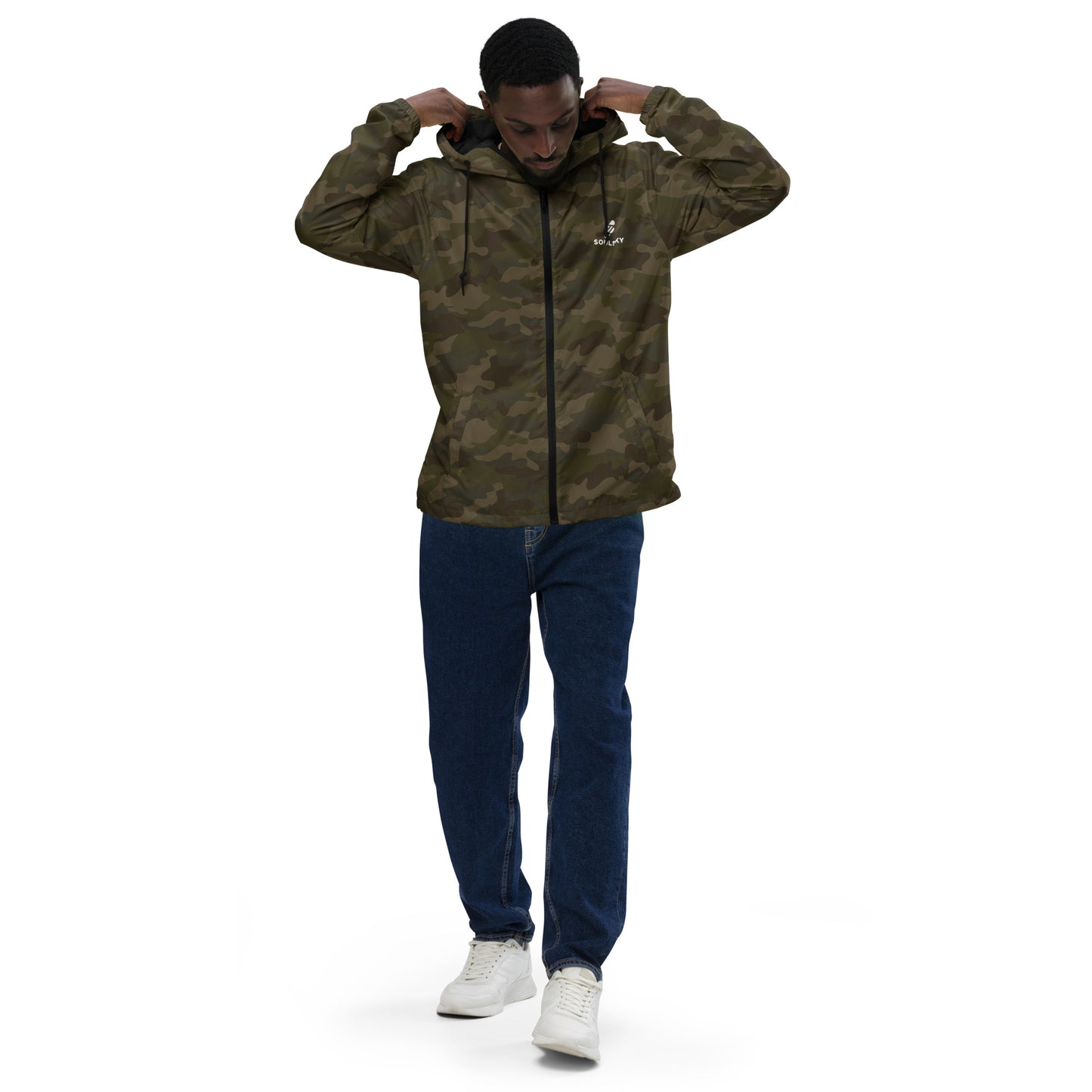 FOREST CAMO Unisex Zip Up Windbreaker