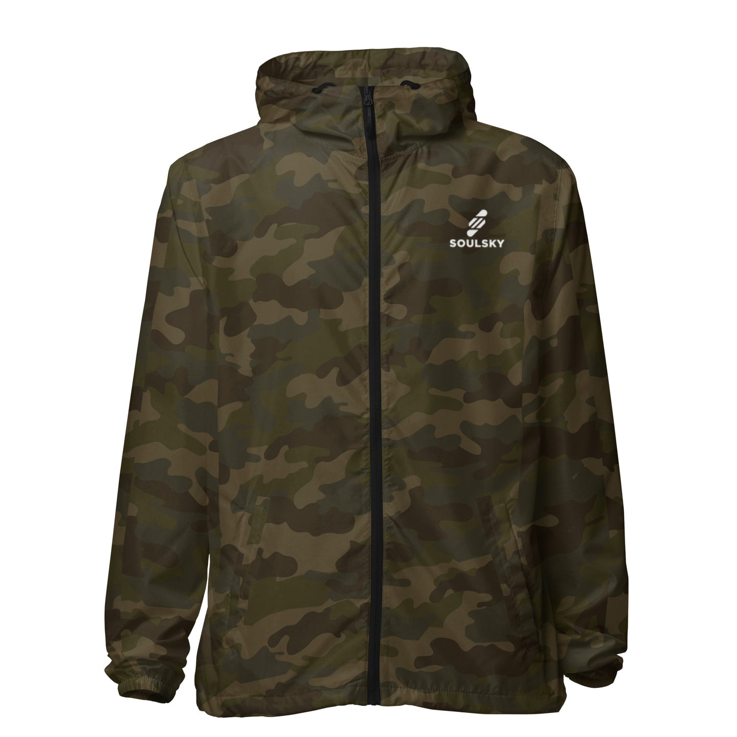 FOREST CAMO Unisex Zip Up Windbreaker