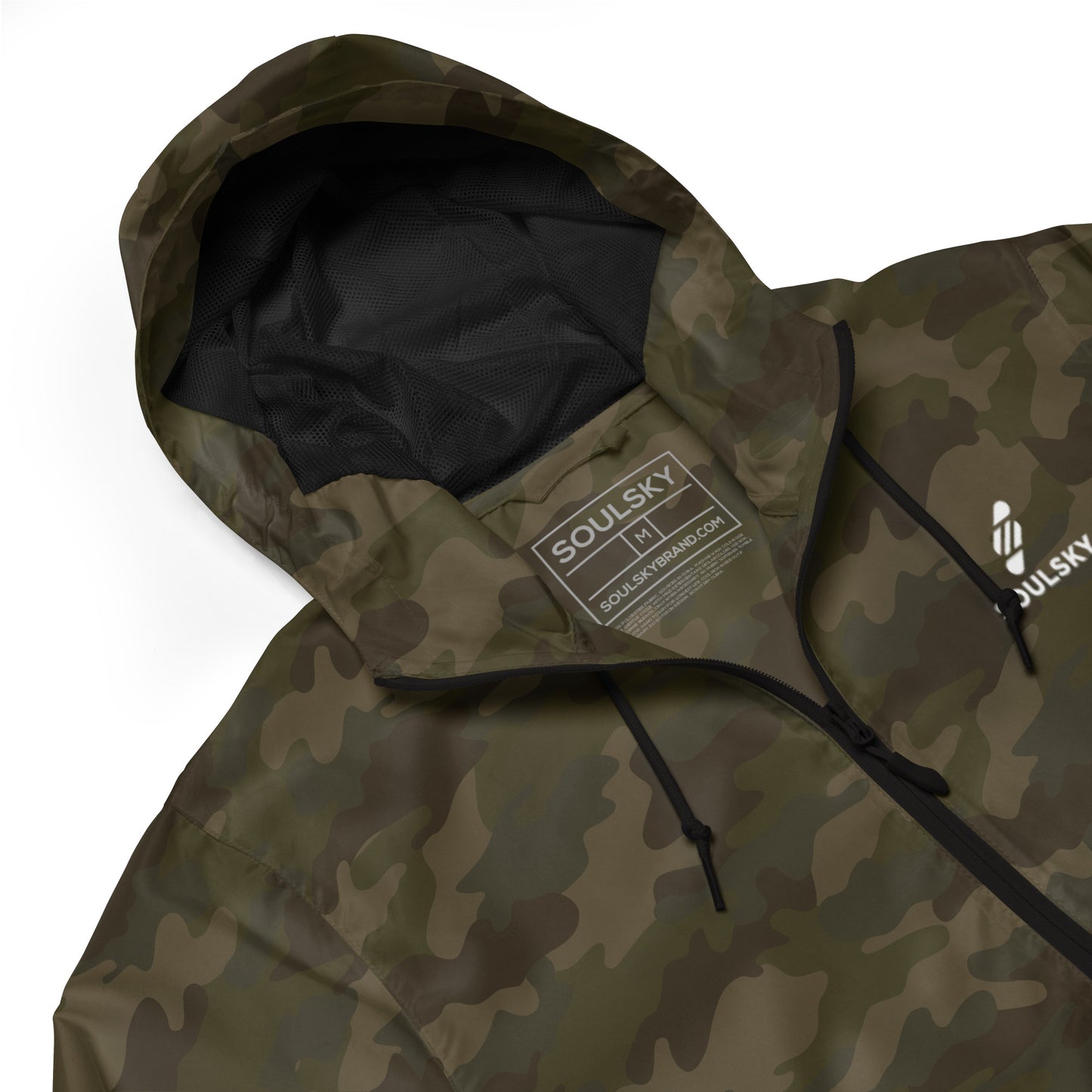 FOREST CAMO Unisex Zip Up Windbreaker