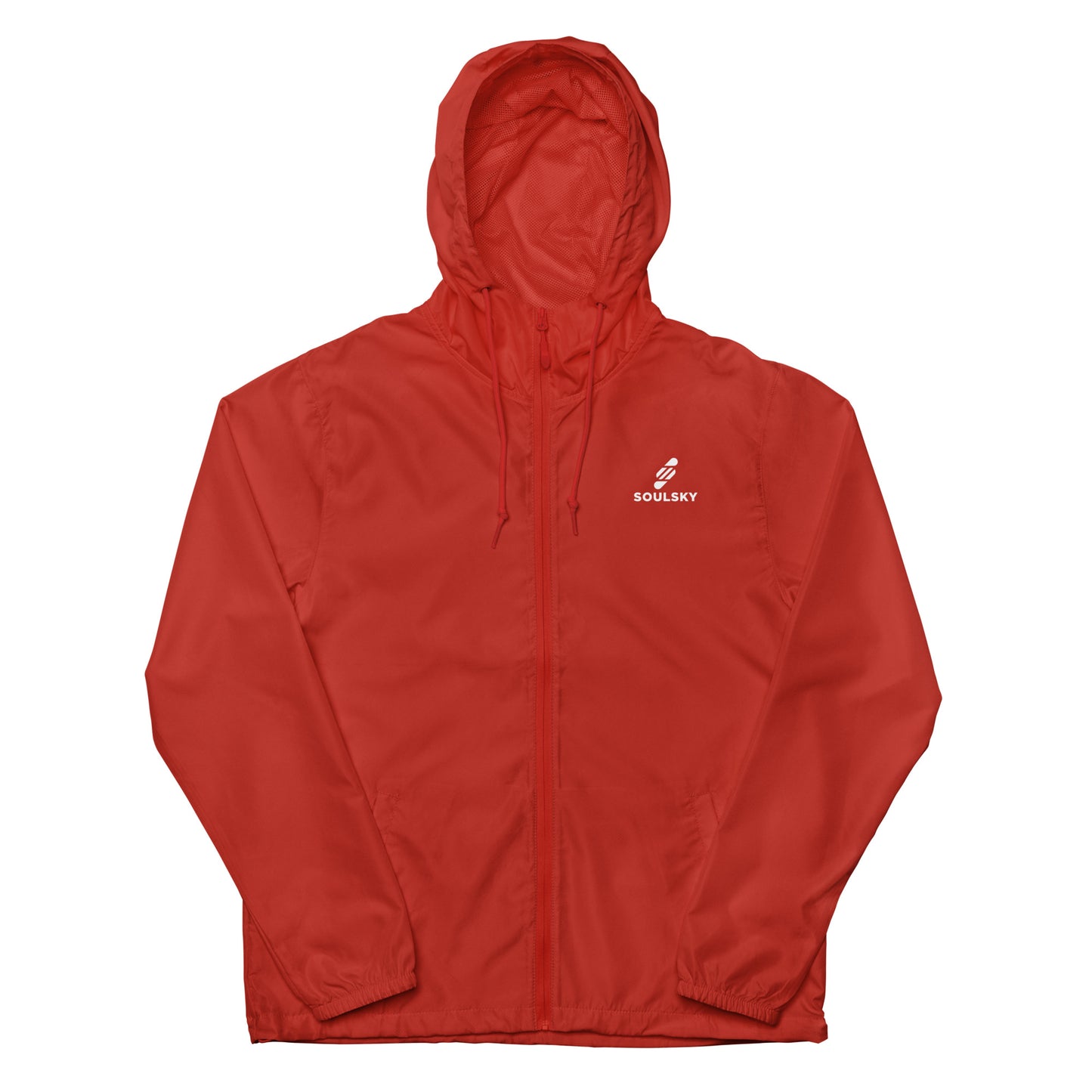 RED Unisex Zip Up Windbreaker