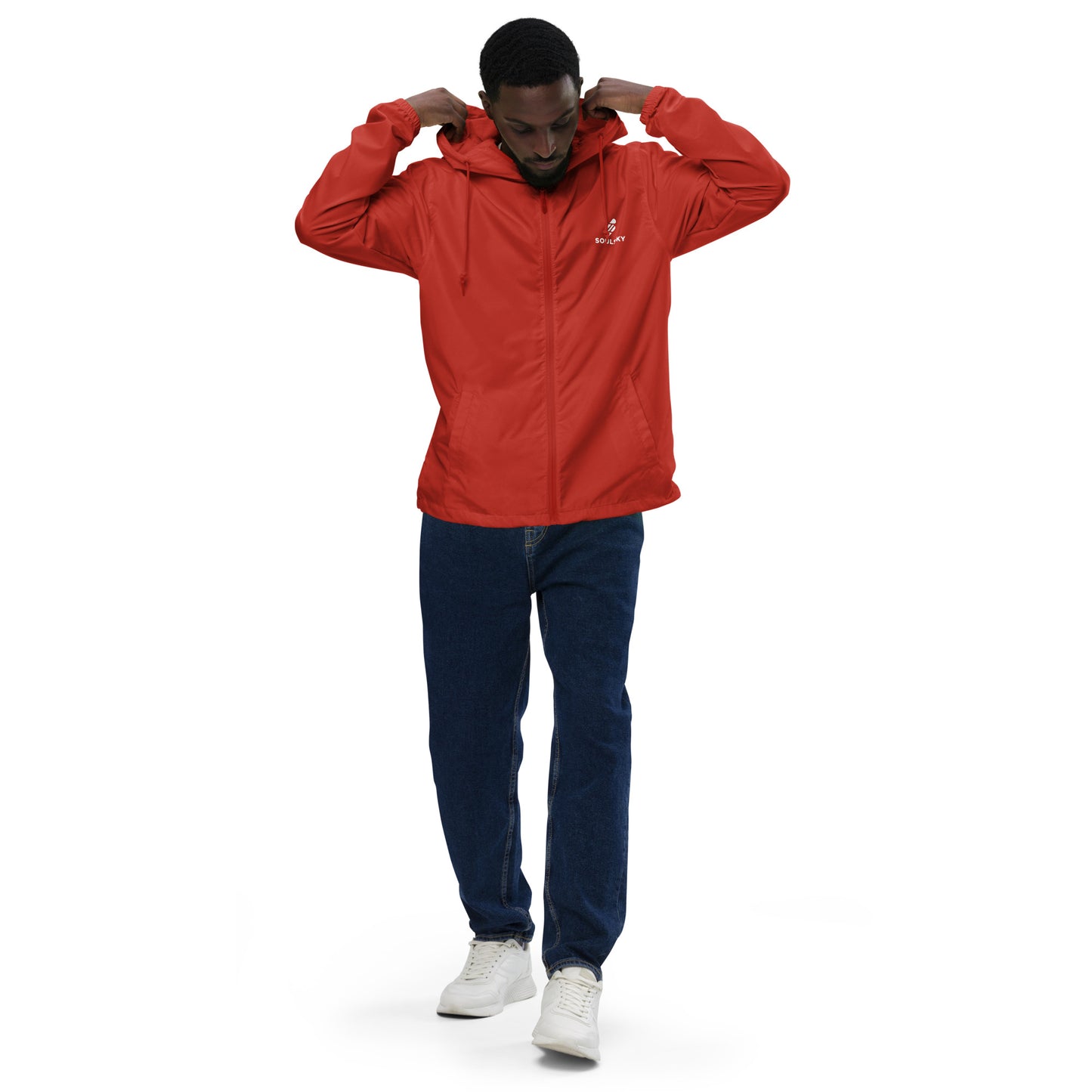 RED Unisex Zip Up Windbreaker