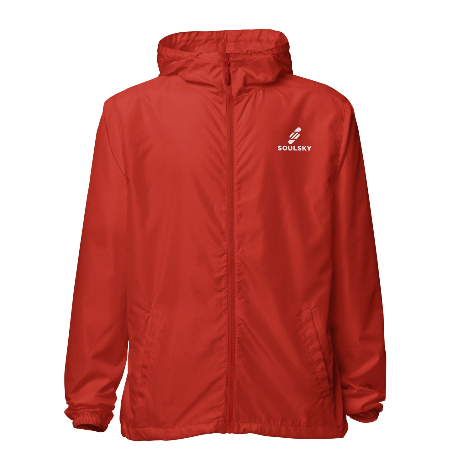 RED Unisex Zip Up Windbreaker