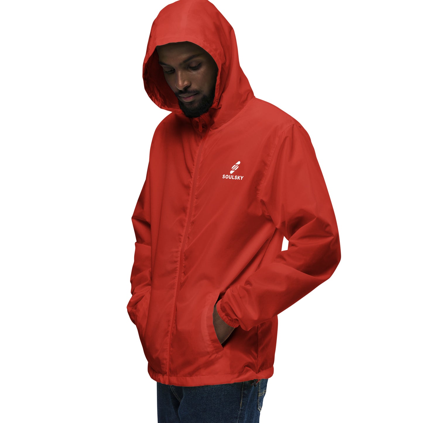 RED Unisex Zip Up Windbreaker