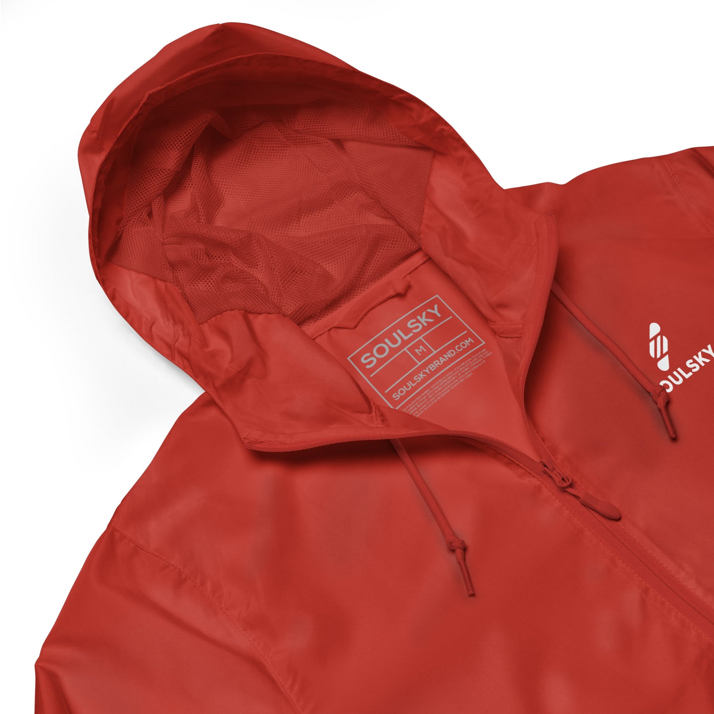 RED Unisex Zip Up Windbreaker