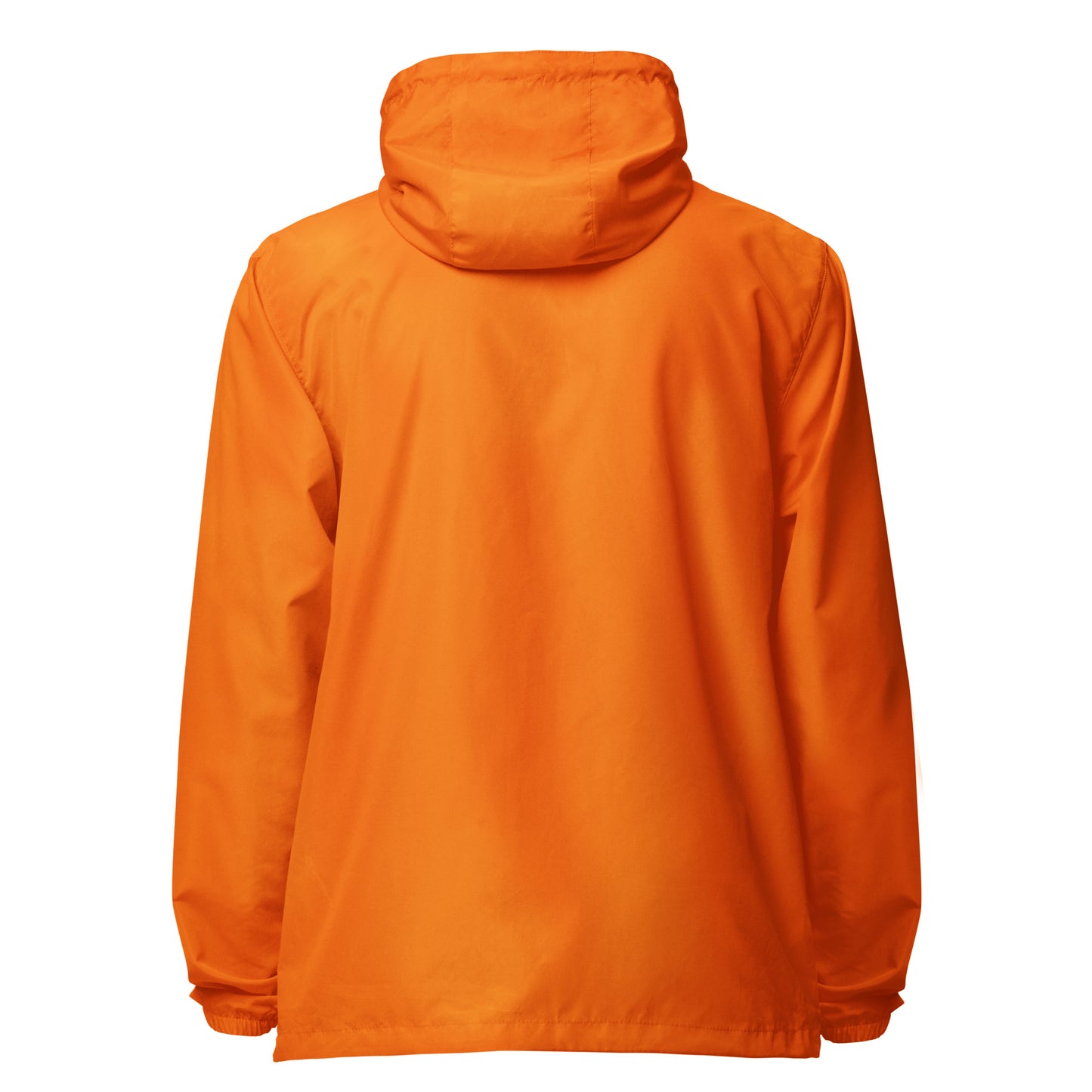 BRIGHT ORANGE Unisex Zip Up Windbreaker