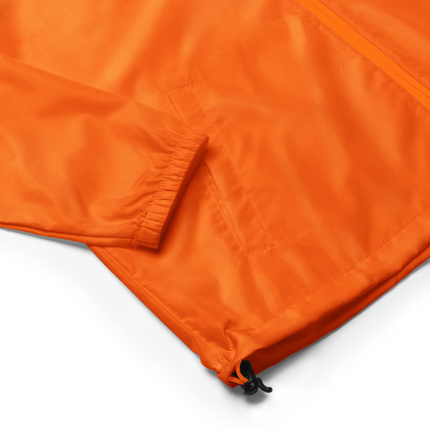 BRIGHT ORANGE Unisex Zip Up Windbreaker