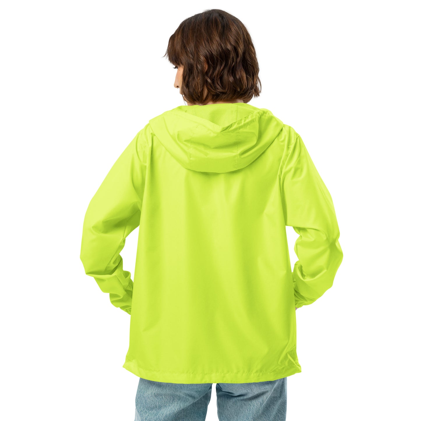 BRIGHT YELLOW Unisex Zip Up Windbreaker