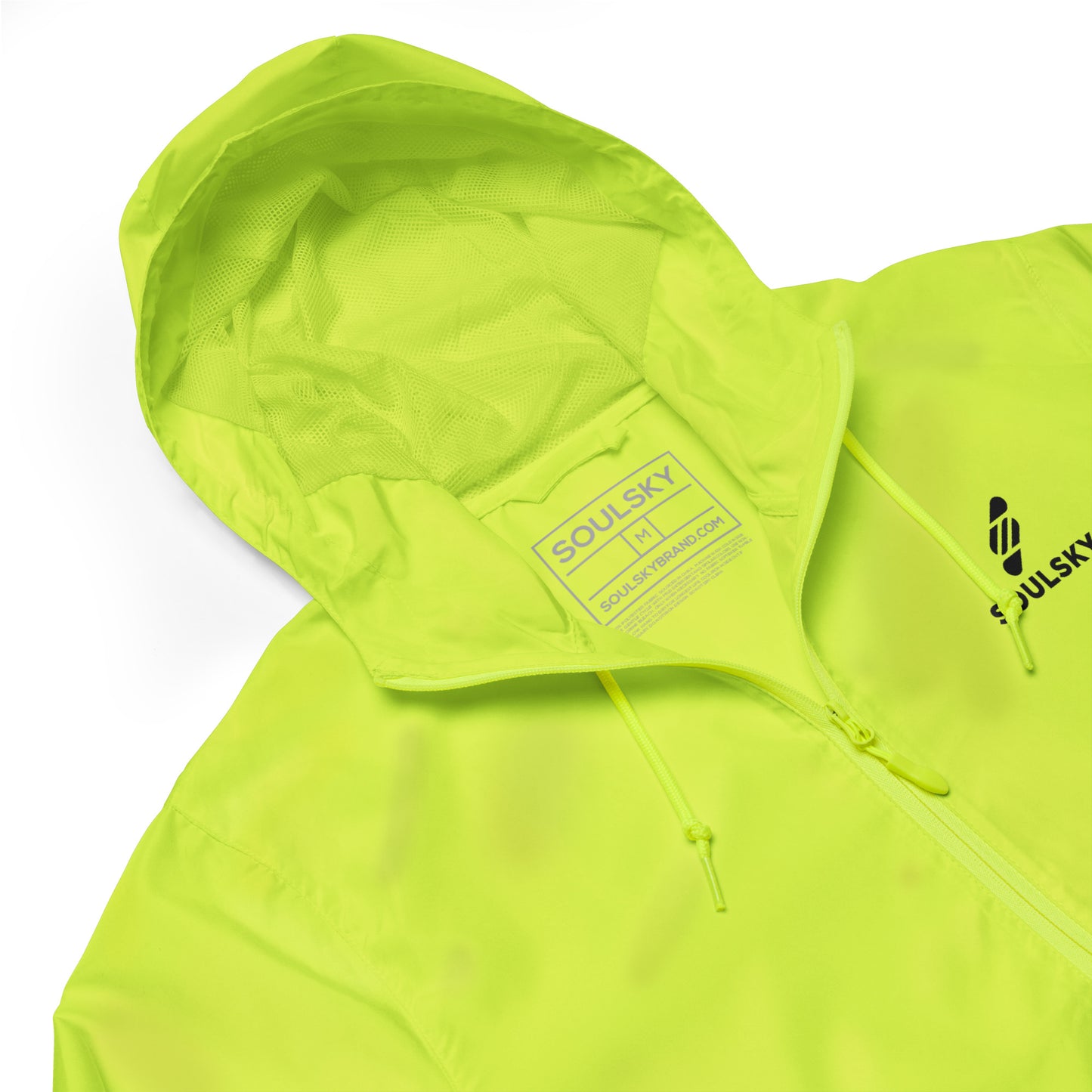 BRIGHT YELLOW Unisex Zip Up Windbreaker