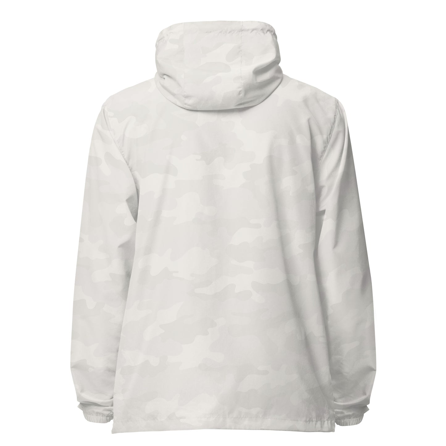 WHITE CAMO Unisex Zip Up Windbreaker